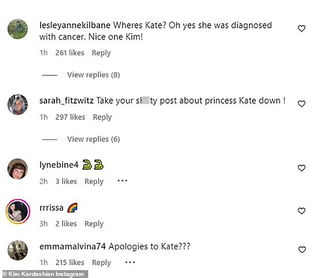 За несколько дней до того, как Кэтрин в своем беспрецедентном заявлении раскрыла свой диагноз - рак, Ким Кардашьян опубликовала в своем аккаунте в Запретграм сообщение Иду искать Кейт Миддлтон,...-3