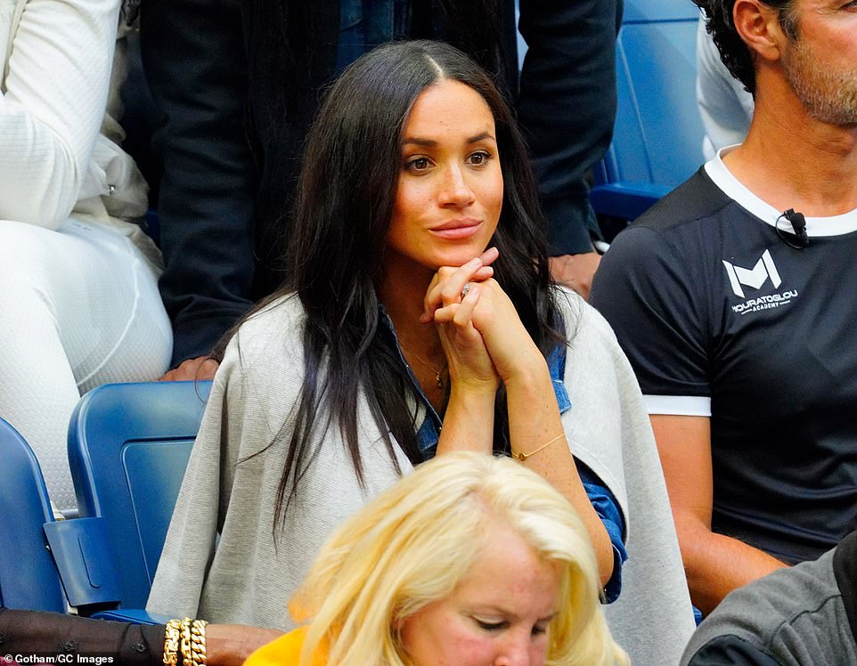 Meghan looked tense at times as she watched the US Open. Andreescu was able to defeat Williams with a fearless display against her childhood idol