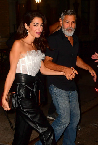 Джордж и Амаль Клуни в Нью-Йорке