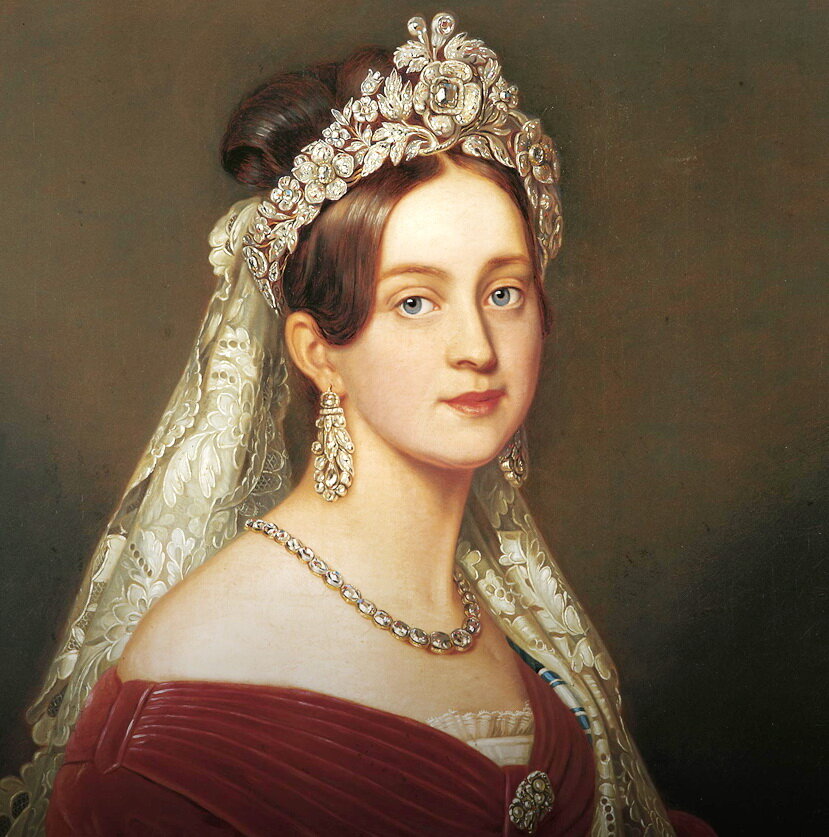 герцогиня Амалия Ольденбургская, королева-консорт Греческая, худ. Й. К. Штилер, 1836 г. 