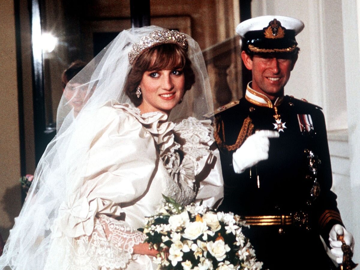Принцесса Диана и принц Чарльз в день свадьбы. 29 июля 1981 года