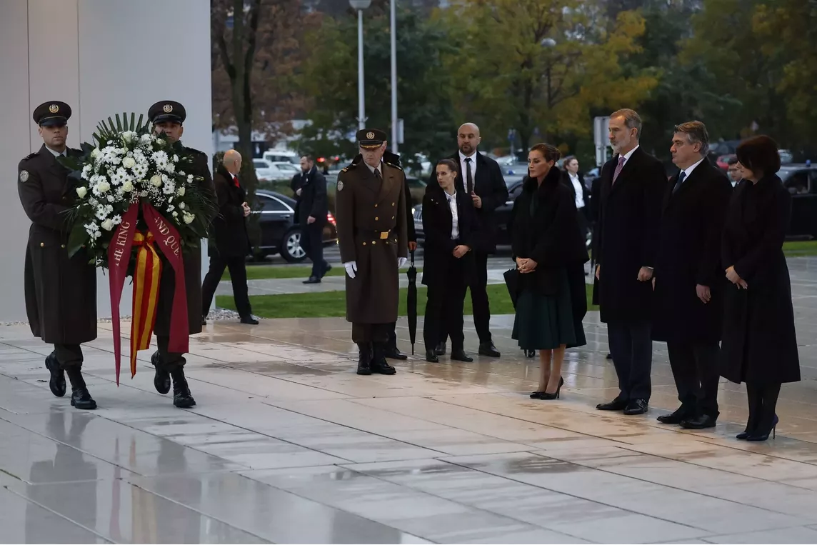 Визит короля и королевы Испании в Хорватию: встреча в президентском дворце