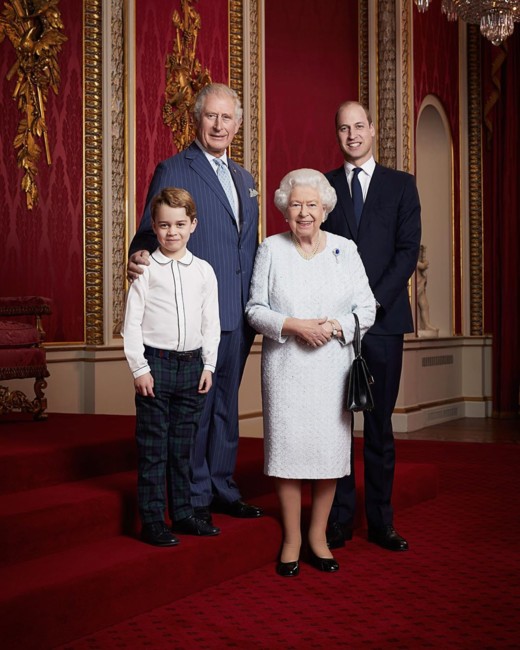 Королева Елизавета ІІ, принцы Чарльз, Уильям и Джордж