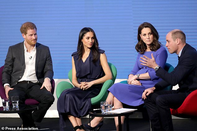 The Dukes and Duchesses of Cambridge and Sussex (pictured) are launching a new mental health campaign