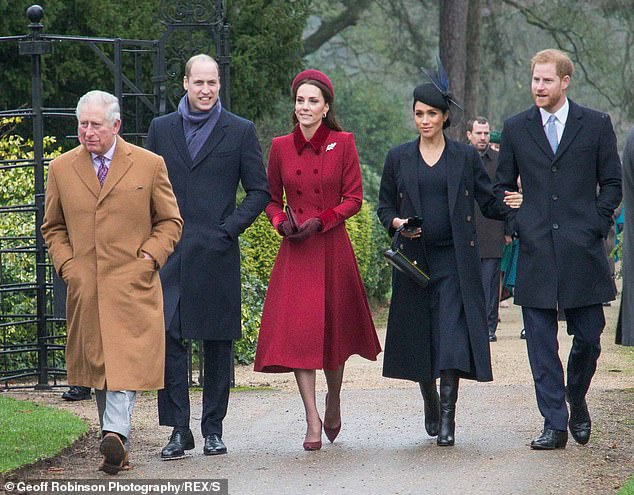 The campaign has taken 18 months to put together and is narrated by the four royals (pictured together on Christmas Day last year)