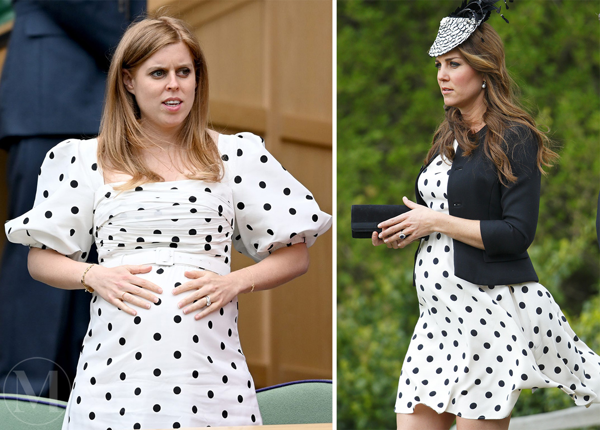 Принцесса Беатрис повторила образ Кейт Миддлтон надев платье в горошек во время беременности