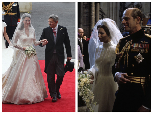 Фото №1 - Папины дочки: самые трогательные фото королевских невест с отцами