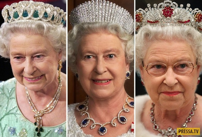 Роскошная коллекция диадем и тиар британской королевы (36 фото)